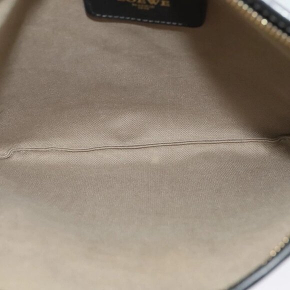 LOEWE anagram Shoulder Bag PVC Gray Gold Auth yk18308 - Picture 11 of 14